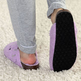 Paw Print Plush Sherpa Fleece Clog Slippers - Aaria Tees Aaria Tees