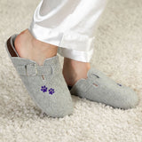 Paw Print Plush Sherpa Fleece Clog Slippers - Aaria Tees Aaria Tees