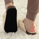 Paw Print Plush Sherpa Fleece Clog Slippers - Aaria Tees Aaria Tees