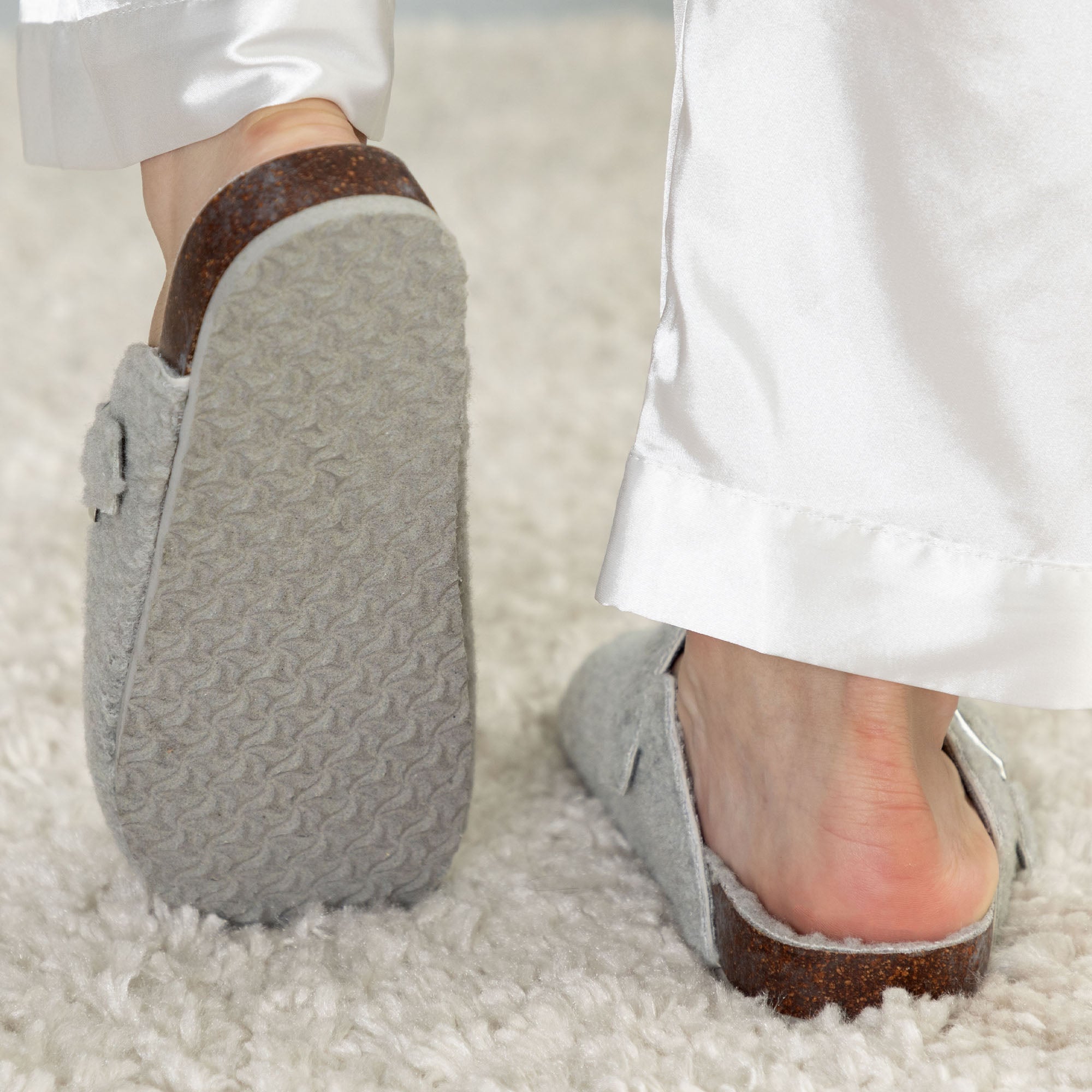 Paw Print Plush Sherpa Fleece Clog Slippers - Aaria Tees Aaria Tees