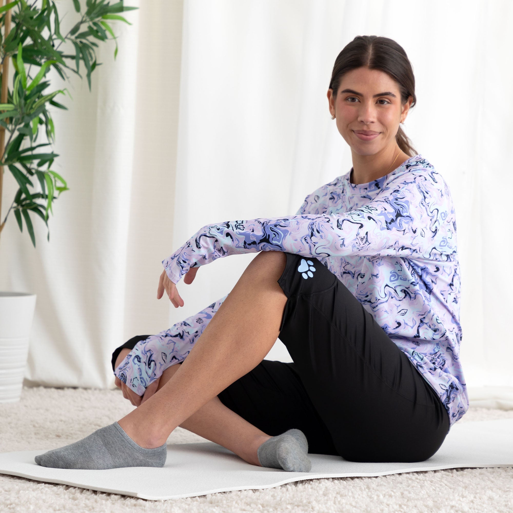Yoga Paw Print Cross Over Separates - Aaria Tees Aaria Tees
