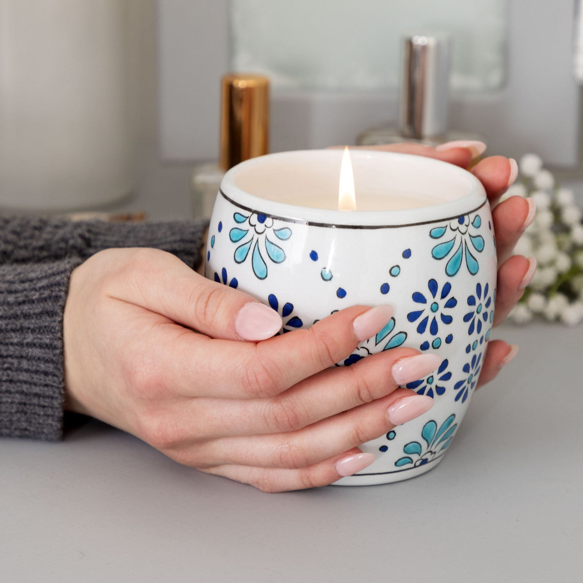 Ceramic Artisan Hand-Poured Candle - Aaria Tees