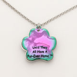 Fur-Ever Home Paw Charm Necklace - Aaria Tees Aaria Tees