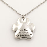 Fur-Ever Home Paw Charm Necklace - Aaria Tees Aaria Tees