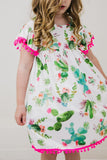 Cute Cactus Pom Pom Dress - Aaria Tees Aaria Tees