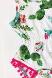 Cute Cactus Pom Pom Romper - Aaria Tees Aaria Tees