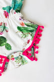 Cute Cactus Pom Pom Romper - Aaria Tees Aaria Tees