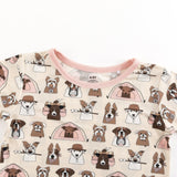Camp Paws (Short Sleeve PJ) - Pink - Aaria Tees Aaria Tees