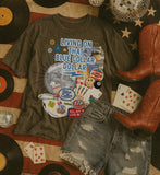 Living on that Blue Collar Dollar Comfort Colors Graphic Tee - Aaria Tees Aaria Tees