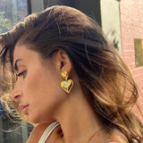 Brynn Heart Earring Aaria Tees