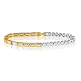 Adrian Two-Tone Bezel Tennis Bracelet Aaria Tees