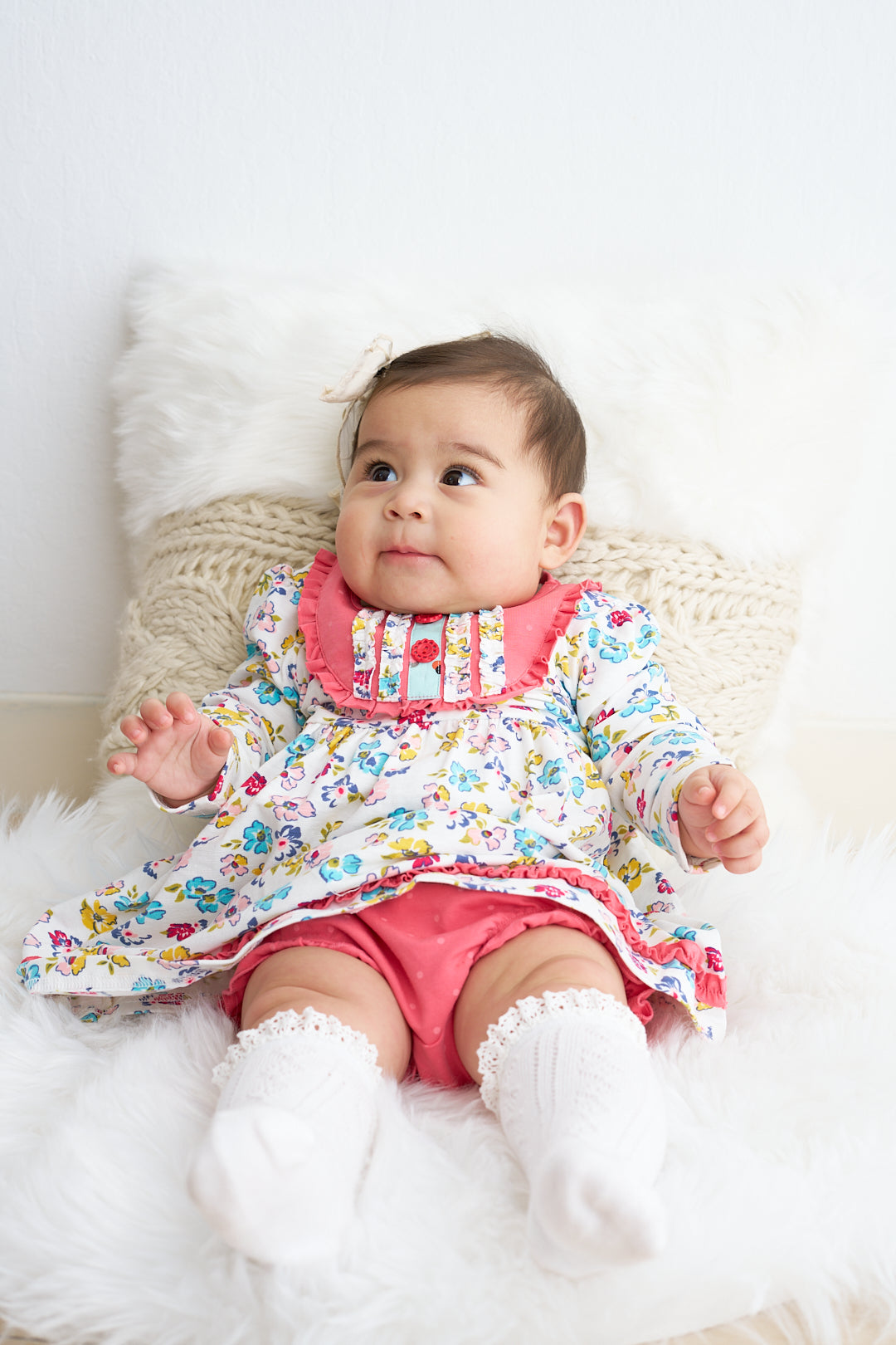 Platinum floral print baby girl set - Aaria Tees