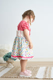 Platinum floral print strap girl dress - Aaria Tees Aaria Tees