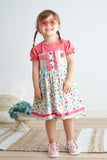 Platinum floral print strap girl dress - Aaria Tees Aaria Tees