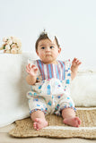 Platinum balcony print baby jumpsuit - Aaria Tees Aaria Tees