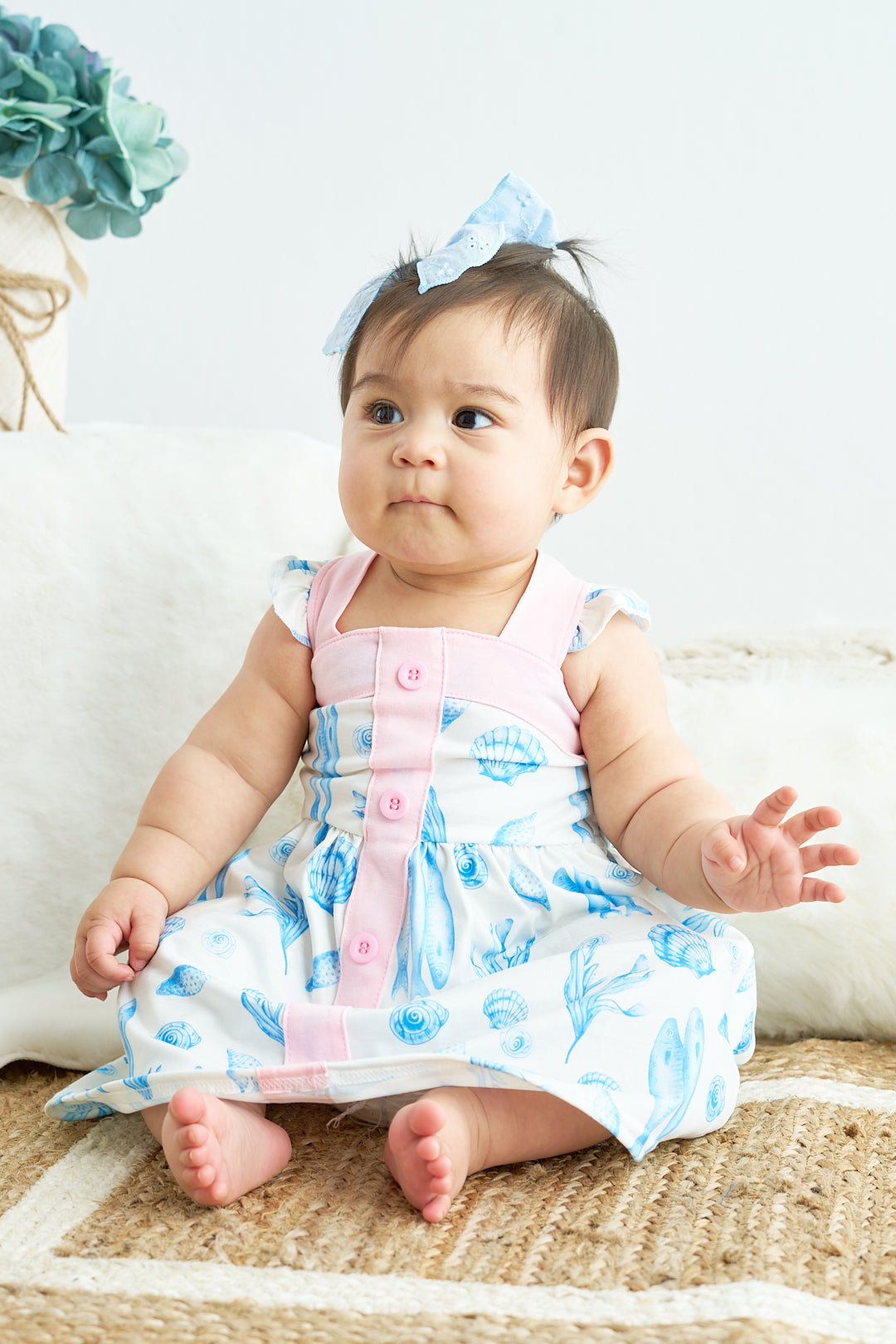 Marine creature print dress mom & me - Aaria Tees Aaria Tees