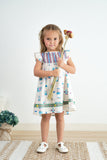 Platinum balcony ruffle dress Aaria Tees