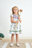 Platinum balcony ruffle dress Aaria Tees