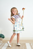 Platinum balcony ruffle dress Aaria Tees