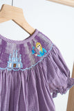 Purple castle hand smocked gingham dress - Aaria Tees Aaria Tees