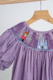Purple castle hand smocked gingham dress - Aaria Tees Aaria Tees