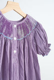 Purple castle hand smocked gingham dress - Aaria Tees Aaria Tees