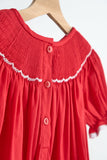 Red candy hand smocked dress - Aaria Tees Aaria Tees