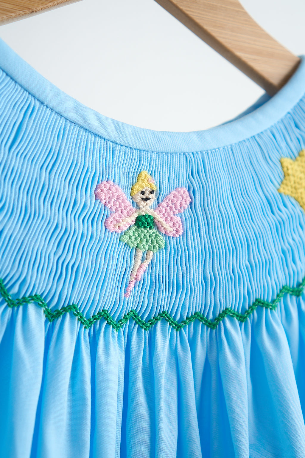 Blue fairy hand smocked dress - Aaria Tees Aaria Tees