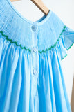 Blue fairy hand smocked dress - Aaria Tees Aaria Tees