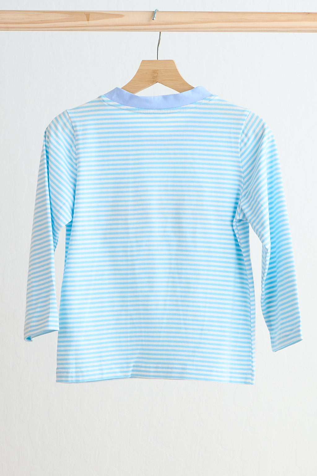 Blue puppy hand smocked boy stripe top - Aaria Tees Aaria Tees