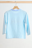 Blue puppy hand smocked boy stripe top - Aaria Tees Aaria Tees