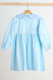 Blue puppy hand smocked stripe dress - Aaria Tees Aaria Tees