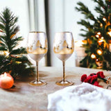 Gold & Silver Deer Wine Glasses Aaria Tees