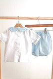 Blue easter cross hand-smocked boy set - Aaria Tees Aaria Tees