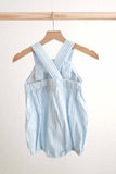 Blue easter bunny hand-smocked boy bubble - Aaria Tees Aaria Tees