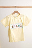 Mustard easter bunny egg french knot top - Aaria Tees Aaria Tees