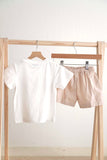Khaki he is risen hand-smocked boy set - Aaria Tees Aaria Tees