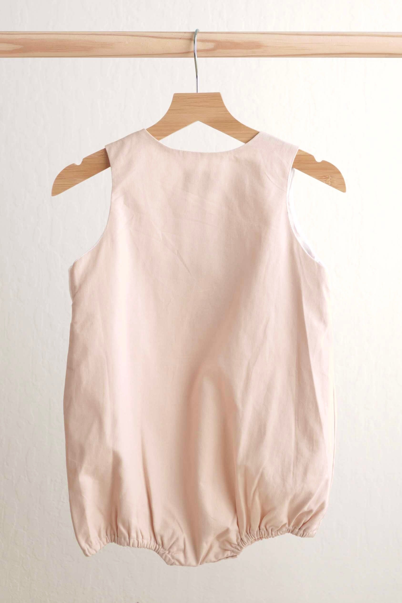 Khaki he is risen hand-smocked boy bubble - Aaria Tees Aaria Tees