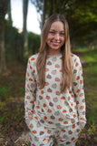 Pumpkins Beige (Women's Long Sleeve PJ) - Aaria Tees Aaria Tees
