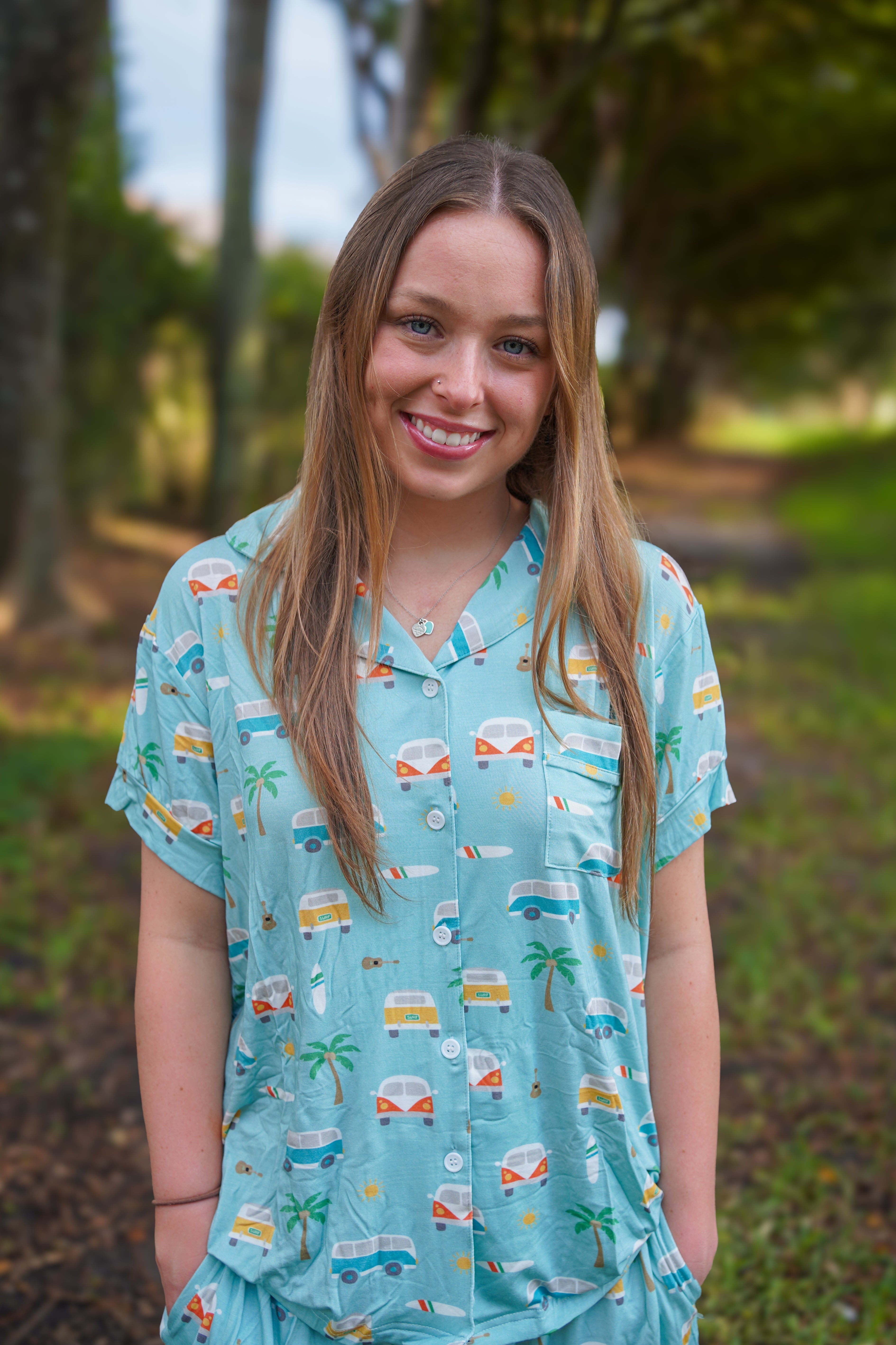Coastal Cruising (Women's Short Sleeve PJ) - Aaria Tees Aaria Tees