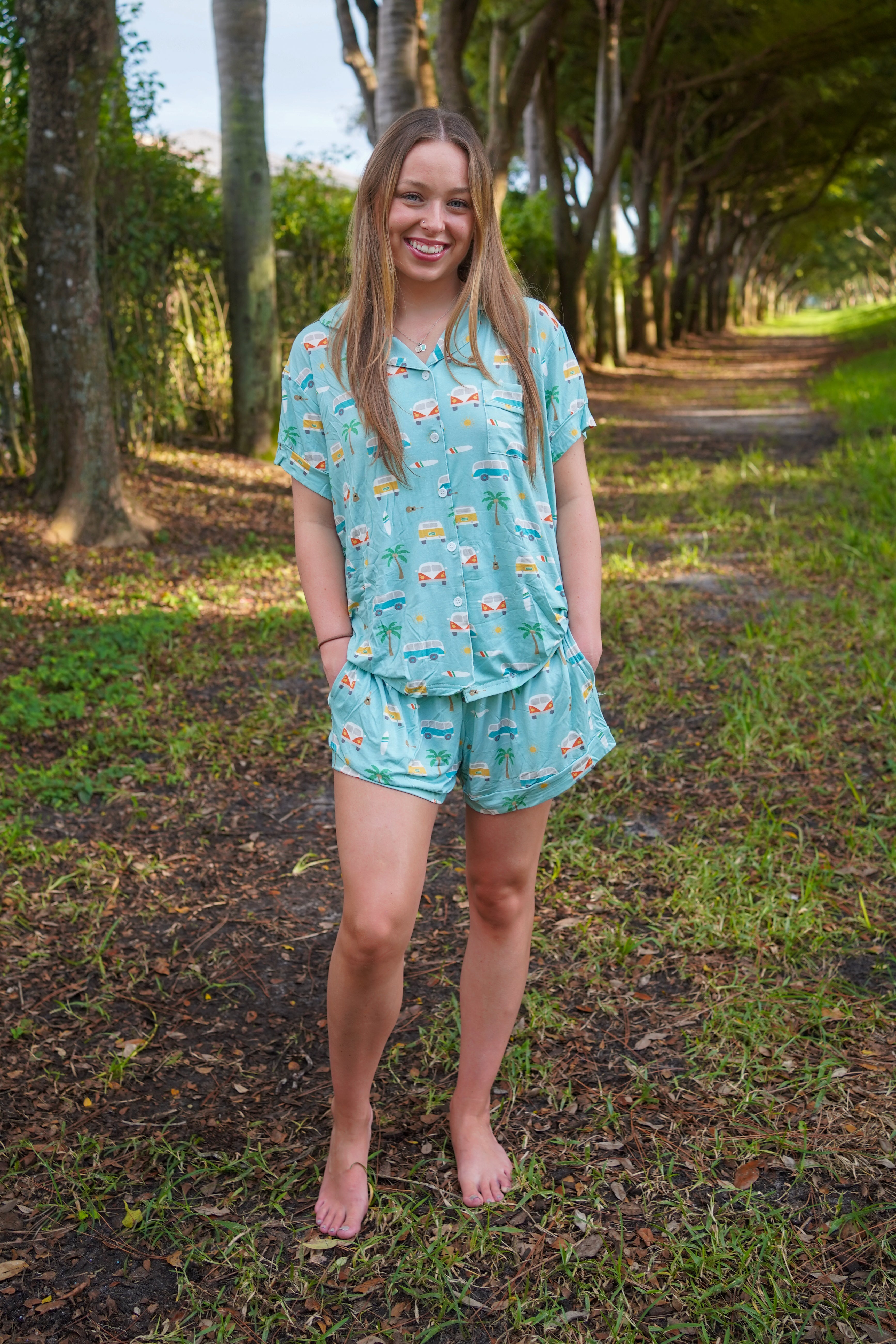 Coastal Cruising (Women's Short Sleeve PJ) - Aaria Tees Aaria Tees