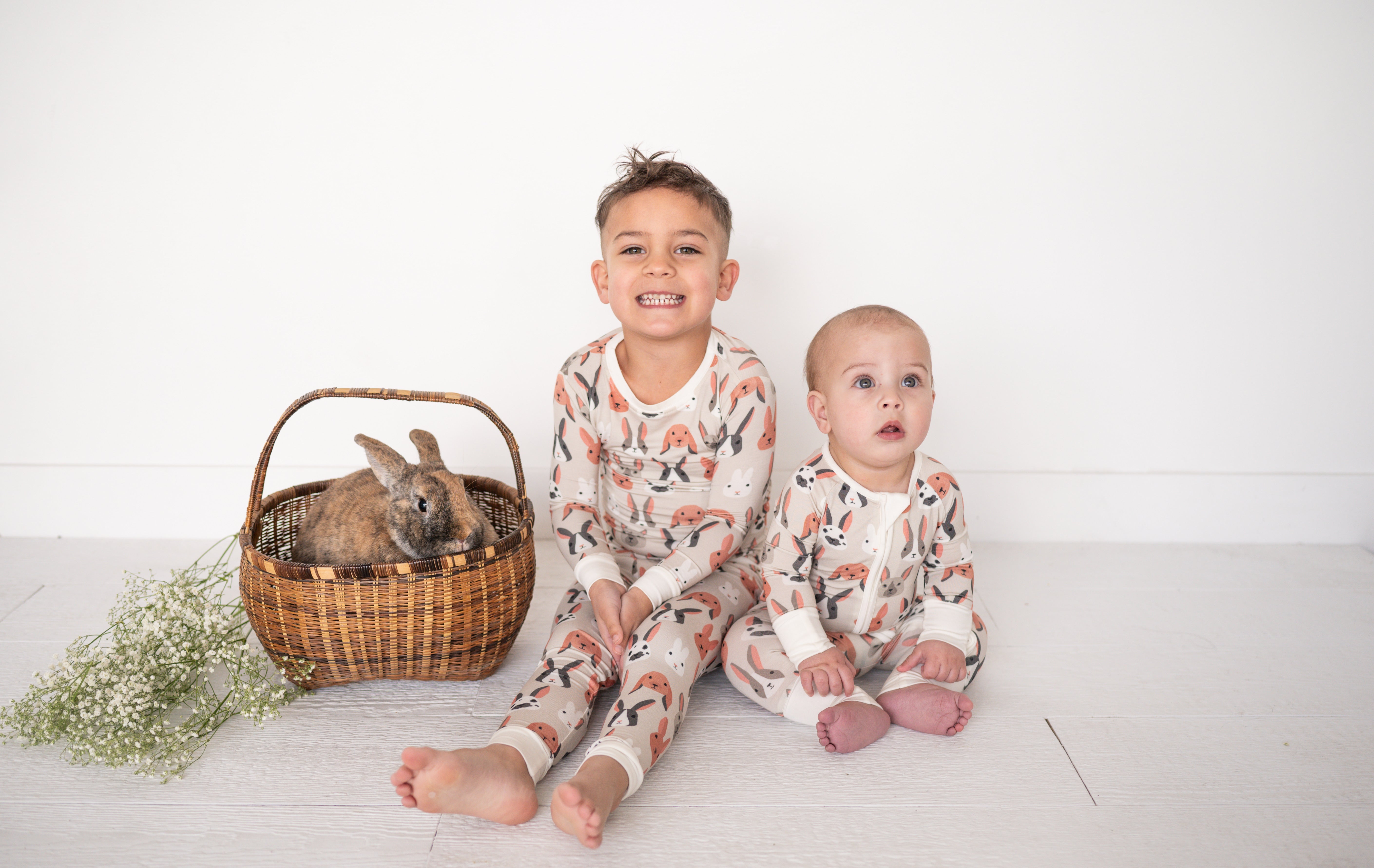 Bunny Crew (Convertible Zip Footies) - Aaria Tees Aaria Tees