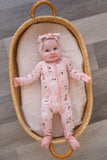 Puppy Egg Hunt (Convertible Zip Footies) - Pink - Aaria Tees Aaria Tees