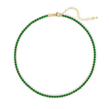 Chloe Tennis Choker - Emerald Aaria Tees