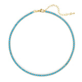 Chloe Tennis Choker - Turquoise Aaria Tees