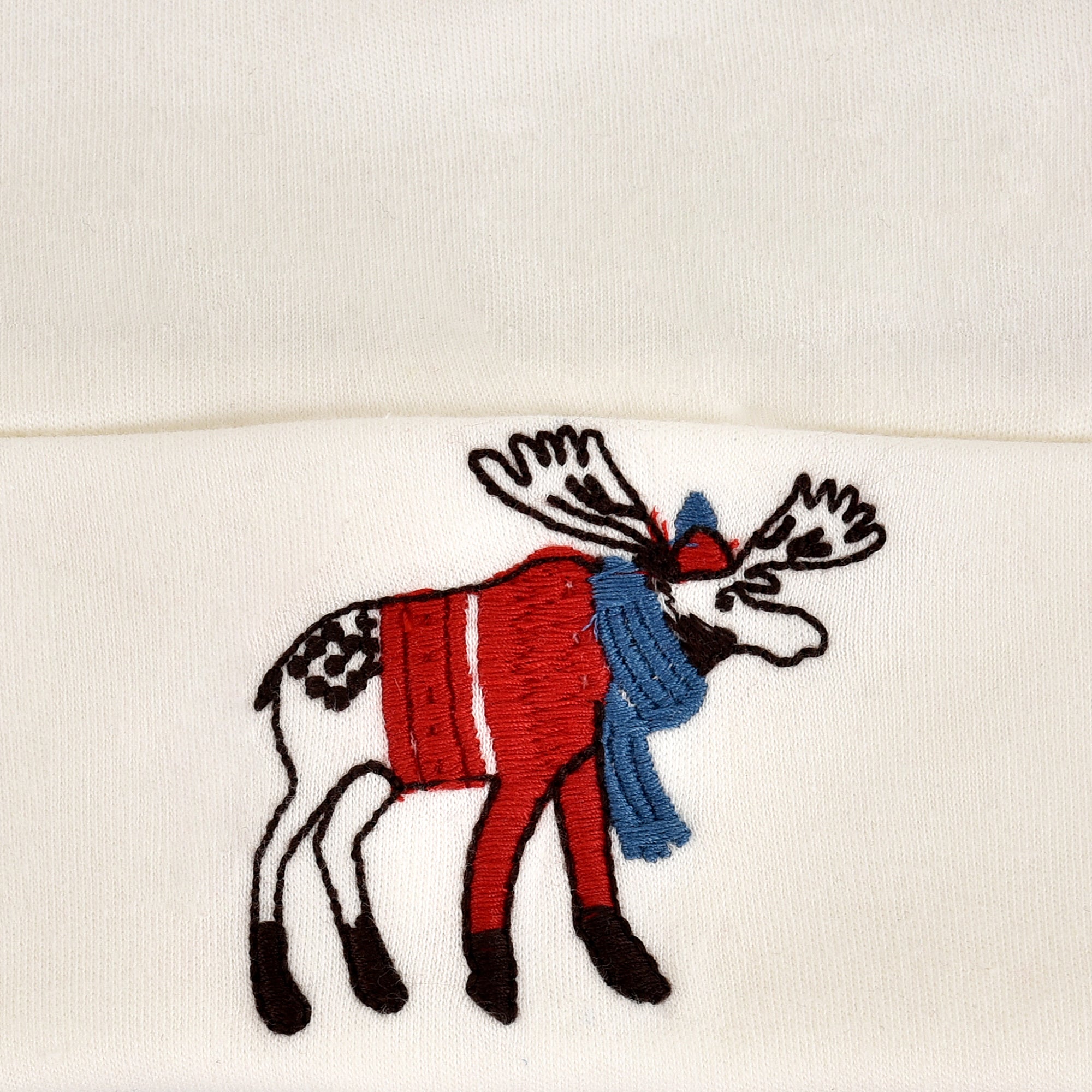 roll up hat | ivory moose embroidery - Aaria Tees Aaria Tees