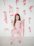 Pink Bows (Long Sleeve PJ) - Aaria Tees Aaria Tees