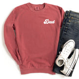 Dad Garment Dyed Comfort Colors Sweatshirt (Groovy Left Chest) - Aaria Tees Aaria Tees