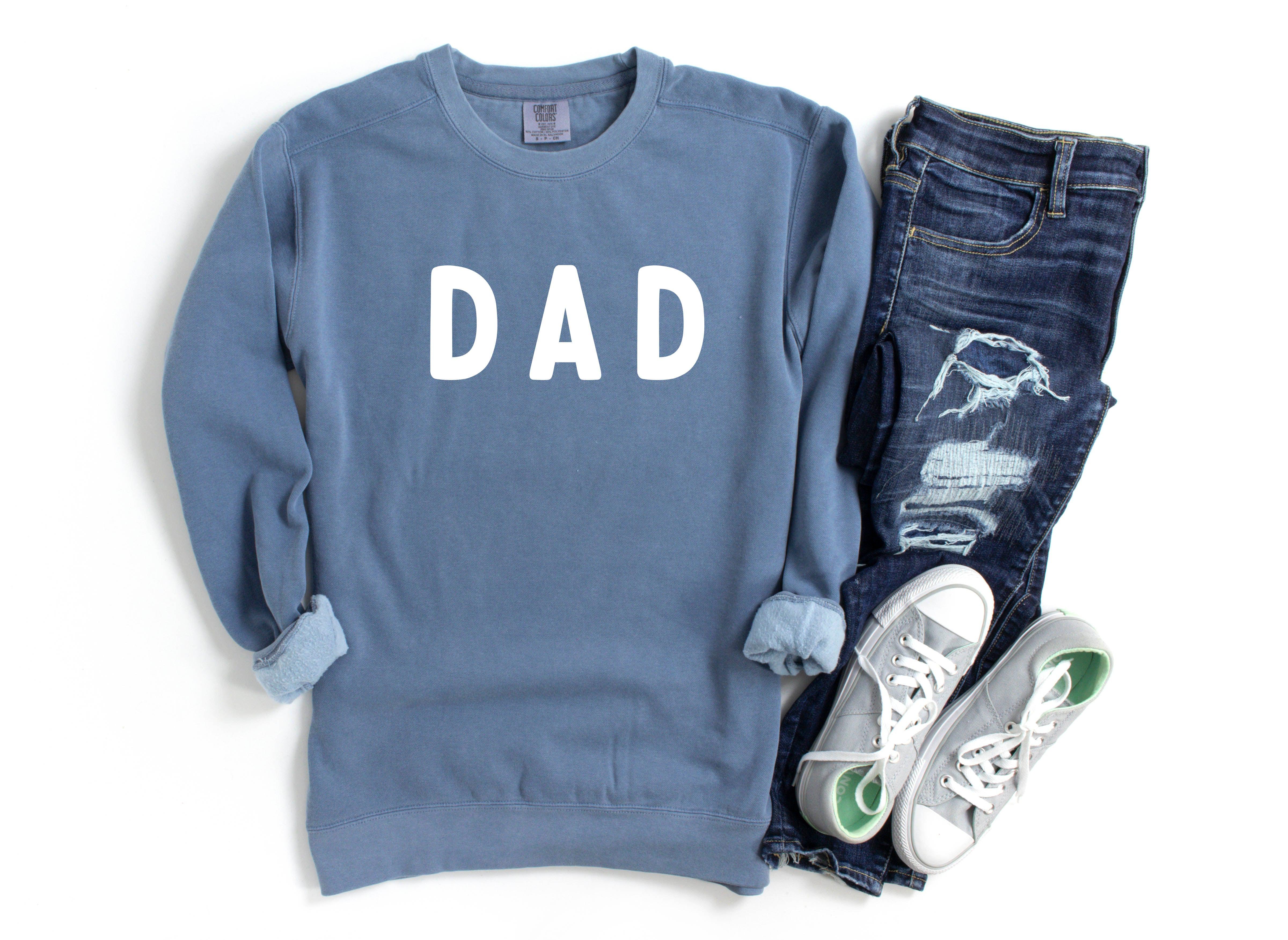 Dad Garment Dyed Comfort Colors Sweatshirt (Rounded Font) - Aaria Tees Aaria Tees