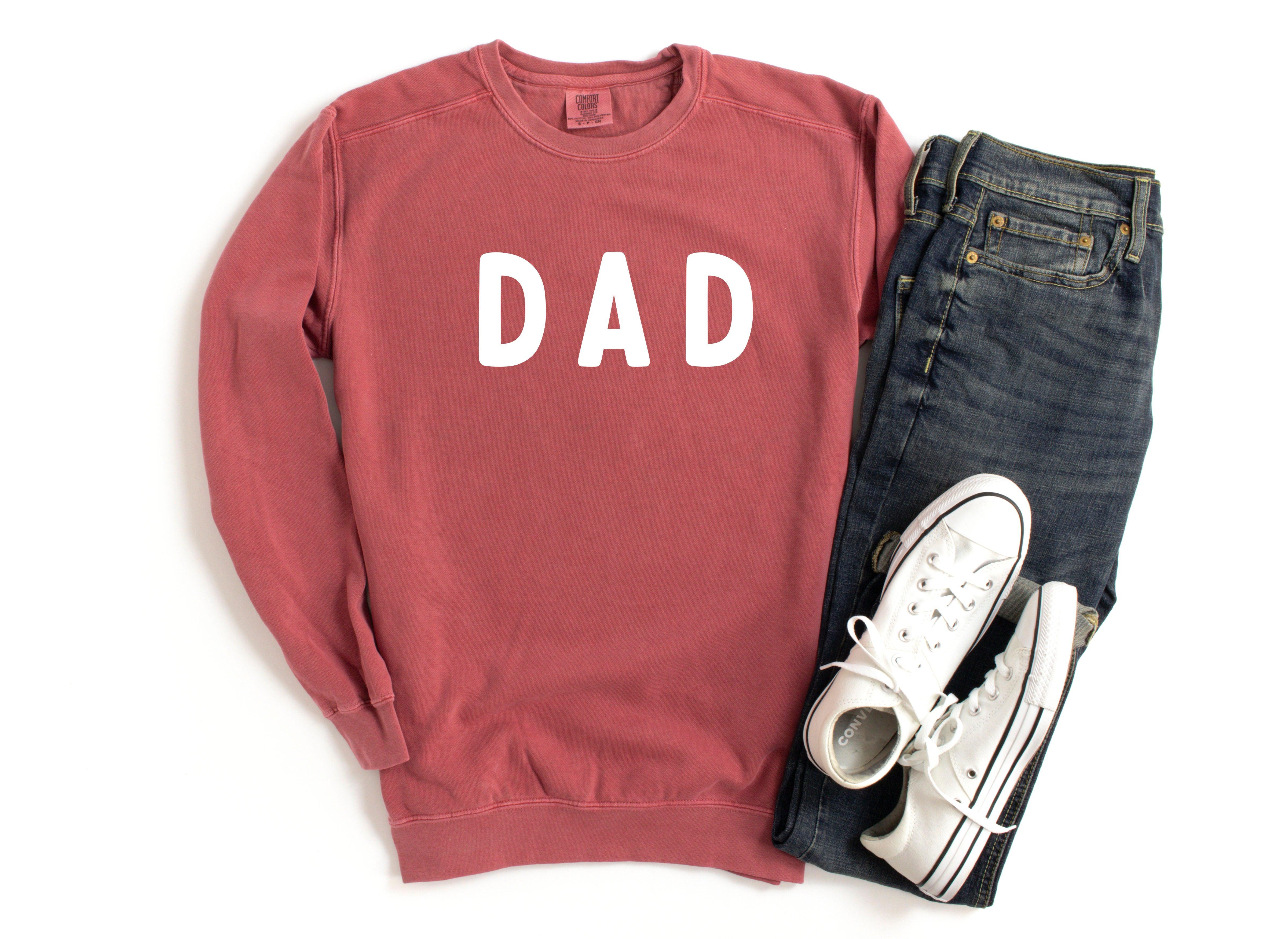 Dad Garment Dyed Comfort Colors Sweatshirt (Rounded Font) - Aaria Tees Aaria Tees
